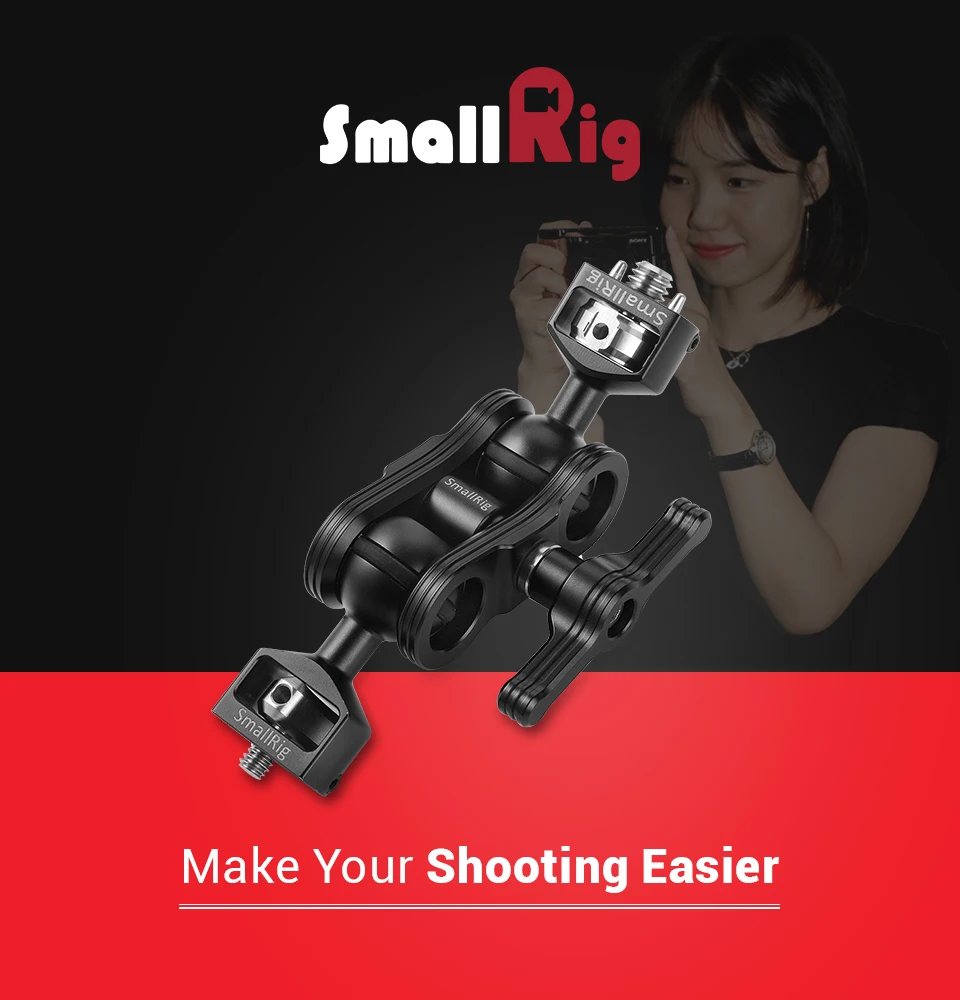 SmallRig Стабилизатор камеры DSLR Magic Arm с двойными шариковыми головками с Arri установочные штифты и 1/" винт для поддержки монитора 2115