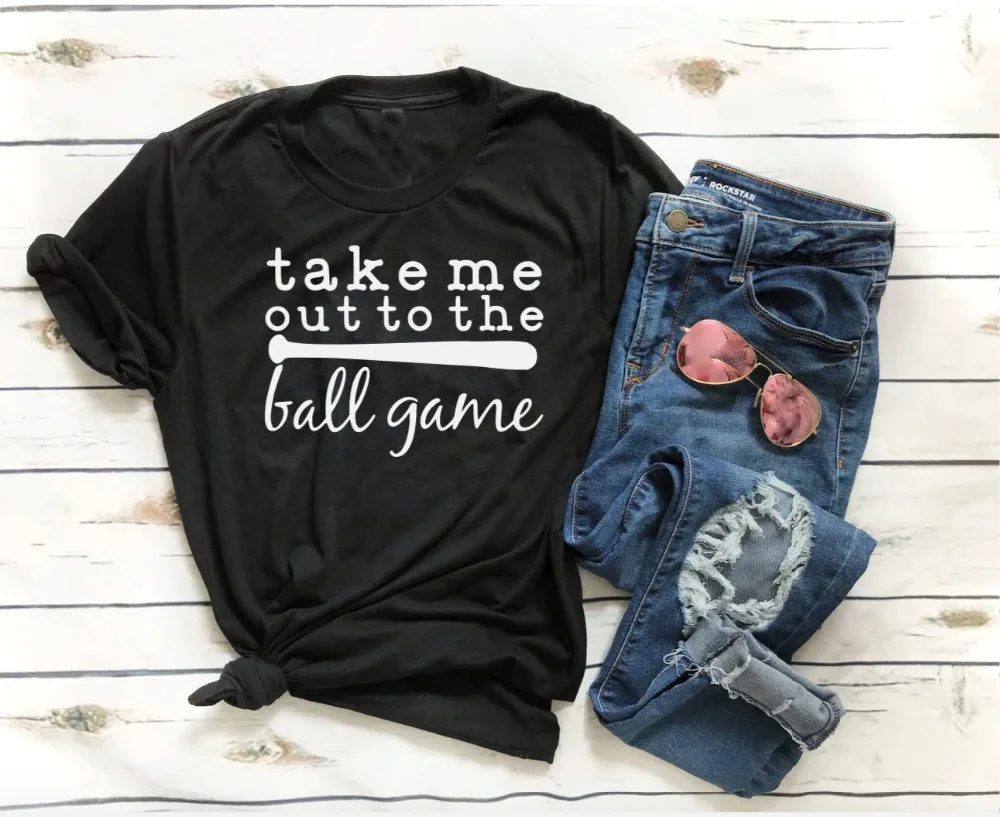 Take Me Out для игры в мяч футболка смешной надписью Женская мода гранж tumblr