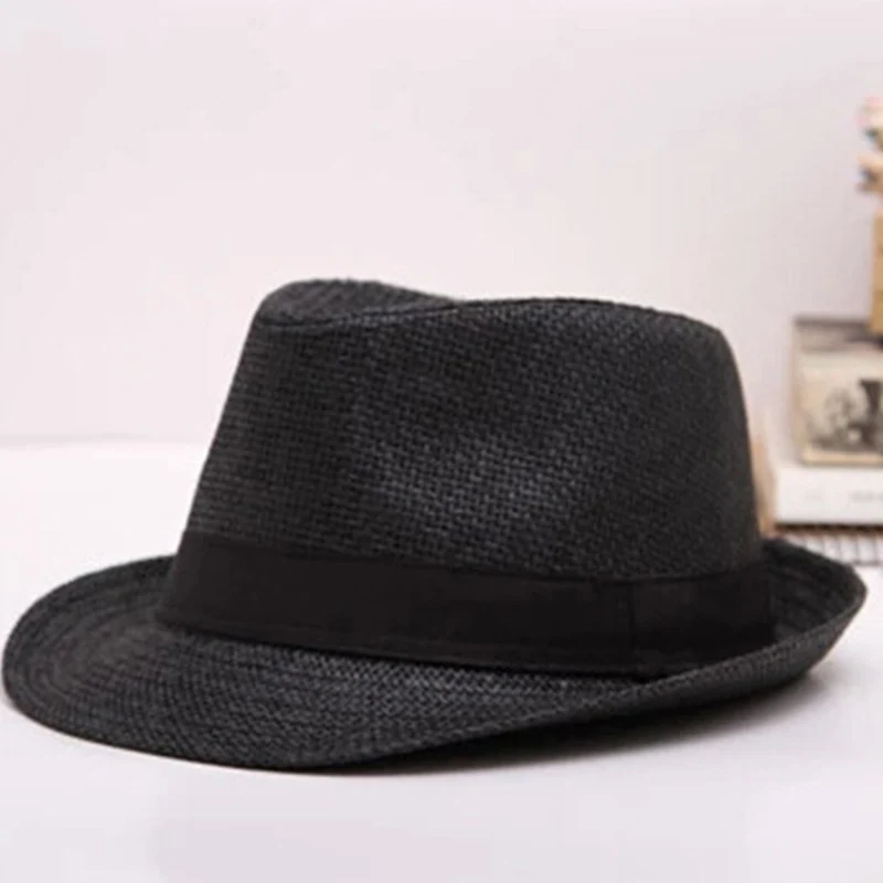 Summer Jazz Straw Hat Women Men Panama Cowboy Trilby Visor Cap Male British Gangster Caps Female Beach Sun Hats CP0190 | Аксессуары для