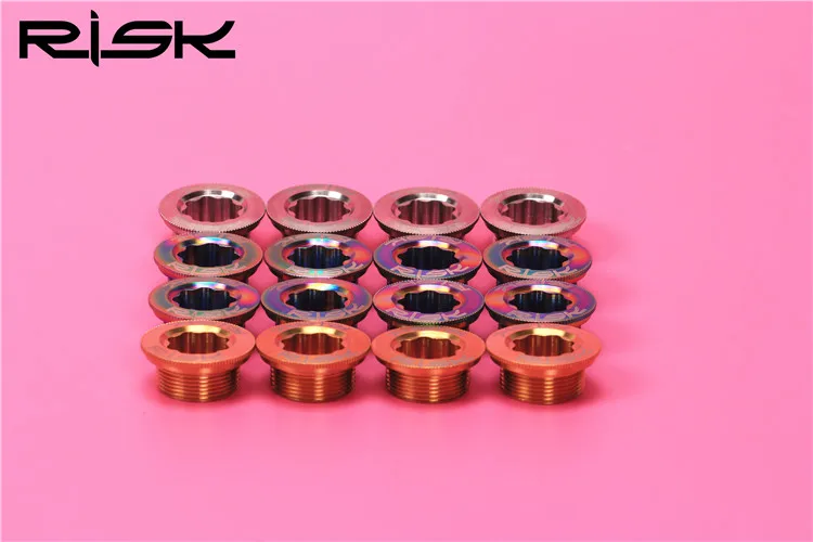 RISK M20x8mm винты рукоятки велосипеда болты для XT/XT* R/SLX/Deore велосипедная цепь колеса полый коленчатый рычаг болты для крышки из титанового сплава