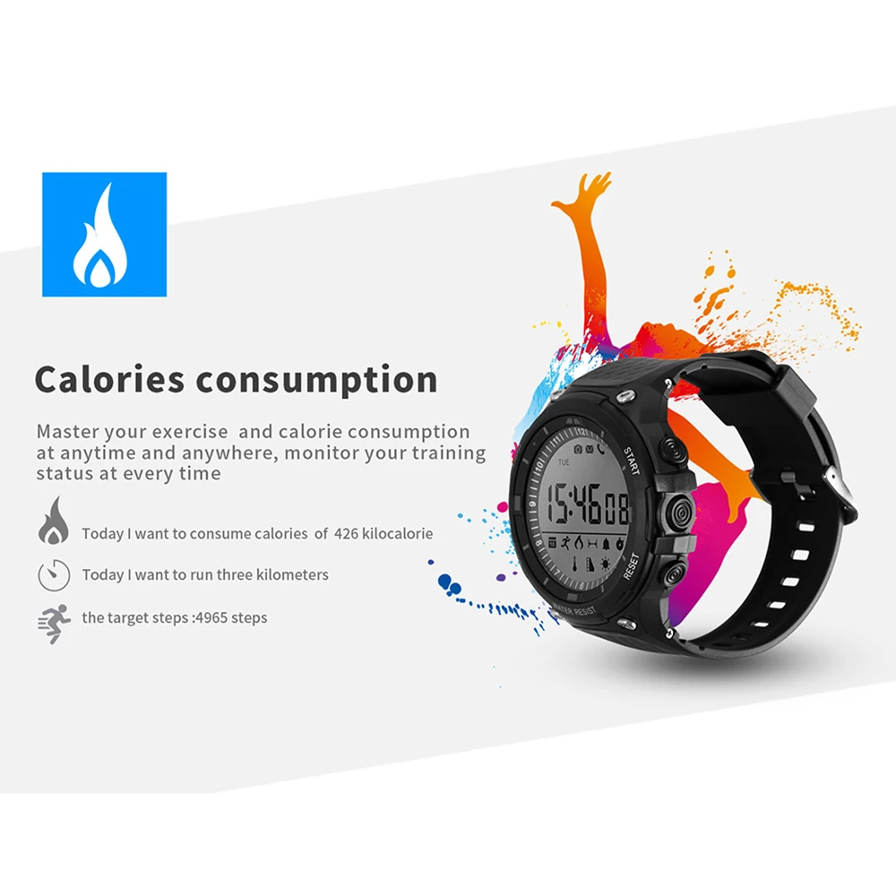 TimeOwner Bluetooth Смарт часы повседневное спортивные часы Шагомер калорий сна мониторы удаленного камера Smartwatch наручные часы Секундомер