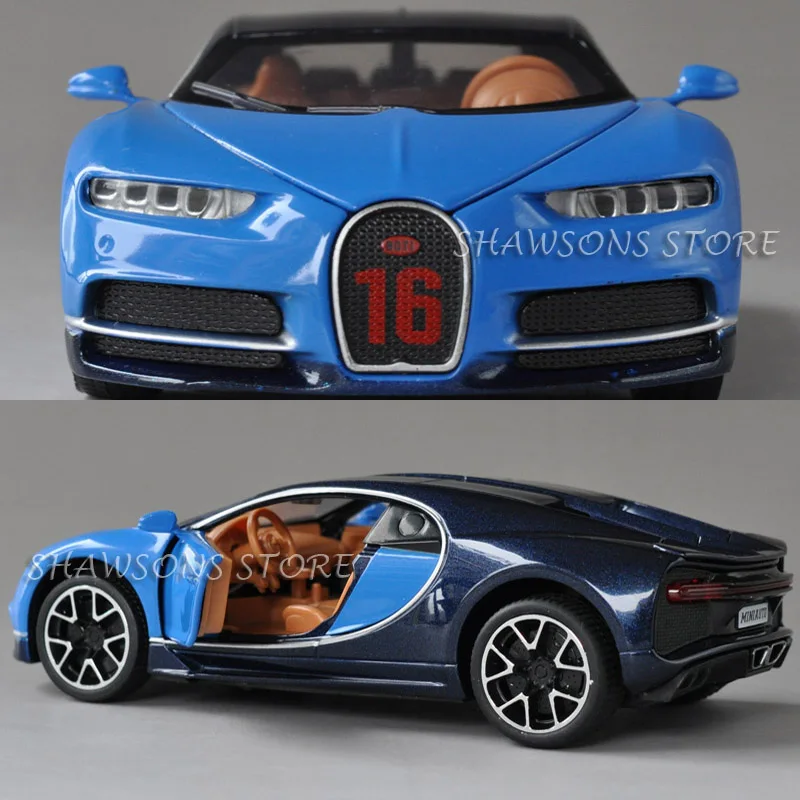 1:32 литая модель автомобиля Bugatti Chiron Реплика со звуком светильник|Наземный