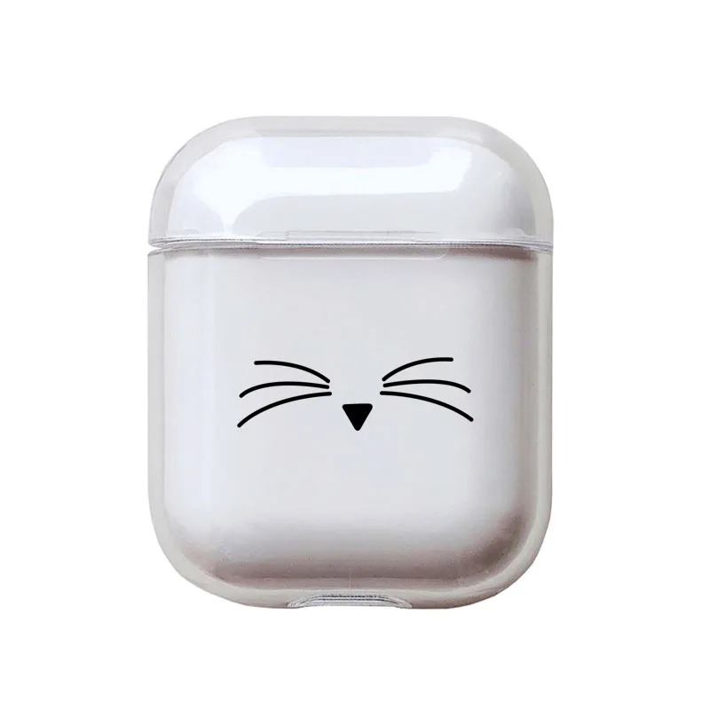 Прозрачный чехол для Apple airpods с милыми животными и собаками, беспроводной Чехол для наушников с Bluetooth для наушников Airpods, жесткий защитный чехол