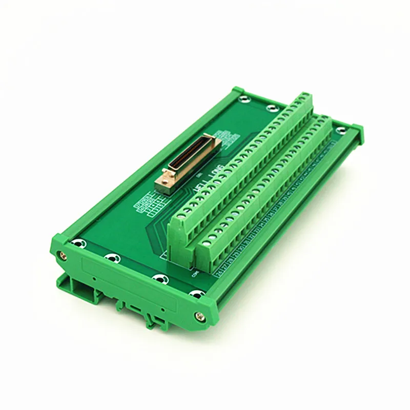 

DIN Rail Mount SCSI 50P MDR Female Breakout Board, SCSI Terminal Module.