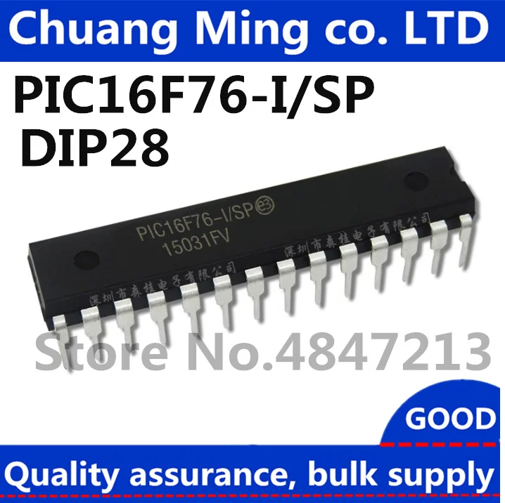 

50pcs/lot PIC16F76-I/SP PIC16F76 DIP-28 In Stock
