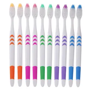 Лидер продаж, 10 шт., двойная Ультрамягкая зубная щетка с бамбуковым углем, нано-зубная щетка, щетки для зубов для личной гигиены, зубная щетка с поддержкой оптовой продажи