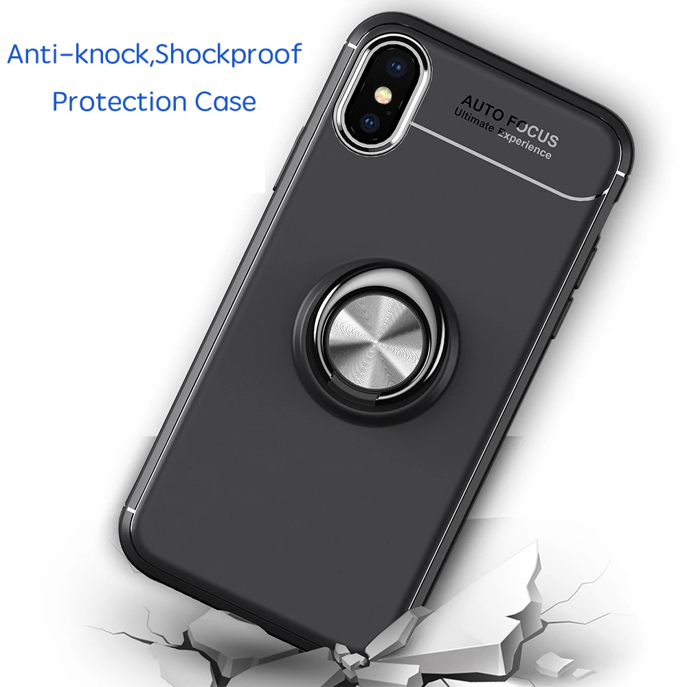 Чехол для iPhone X XS Max XR 8 7 6S Plus Samsung S9 + S8 Note 9 магнитный автомобильный держатель с