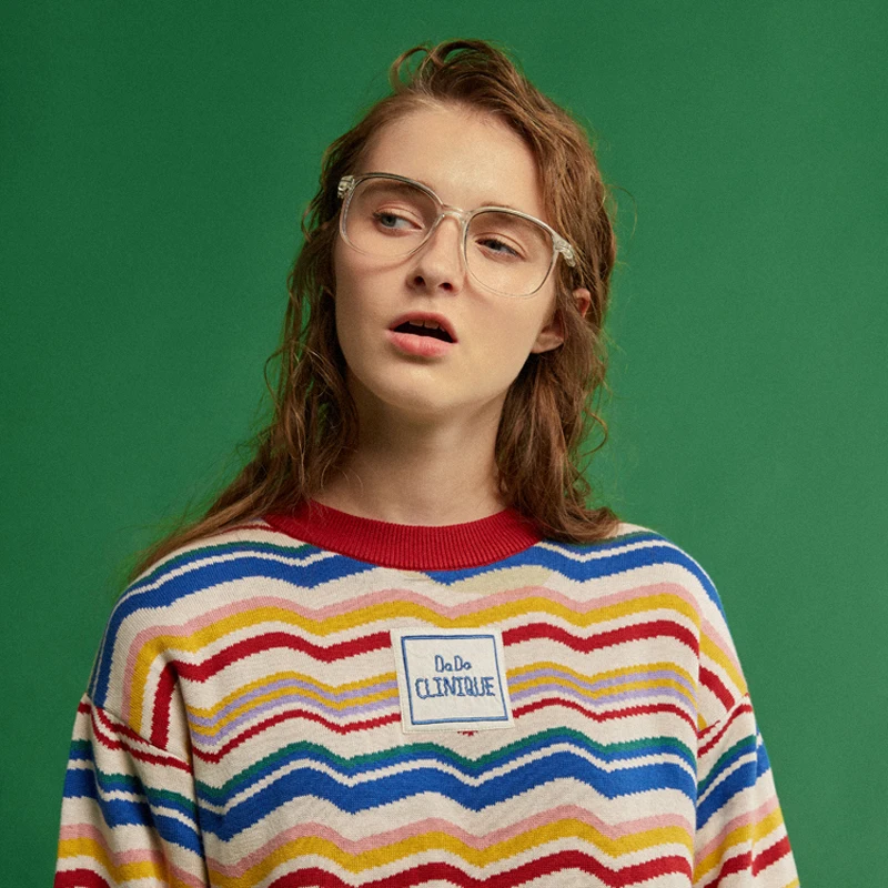 Женский винтажный пуловер Bebobsons свитер вязаный Топ толстый Высококачественный