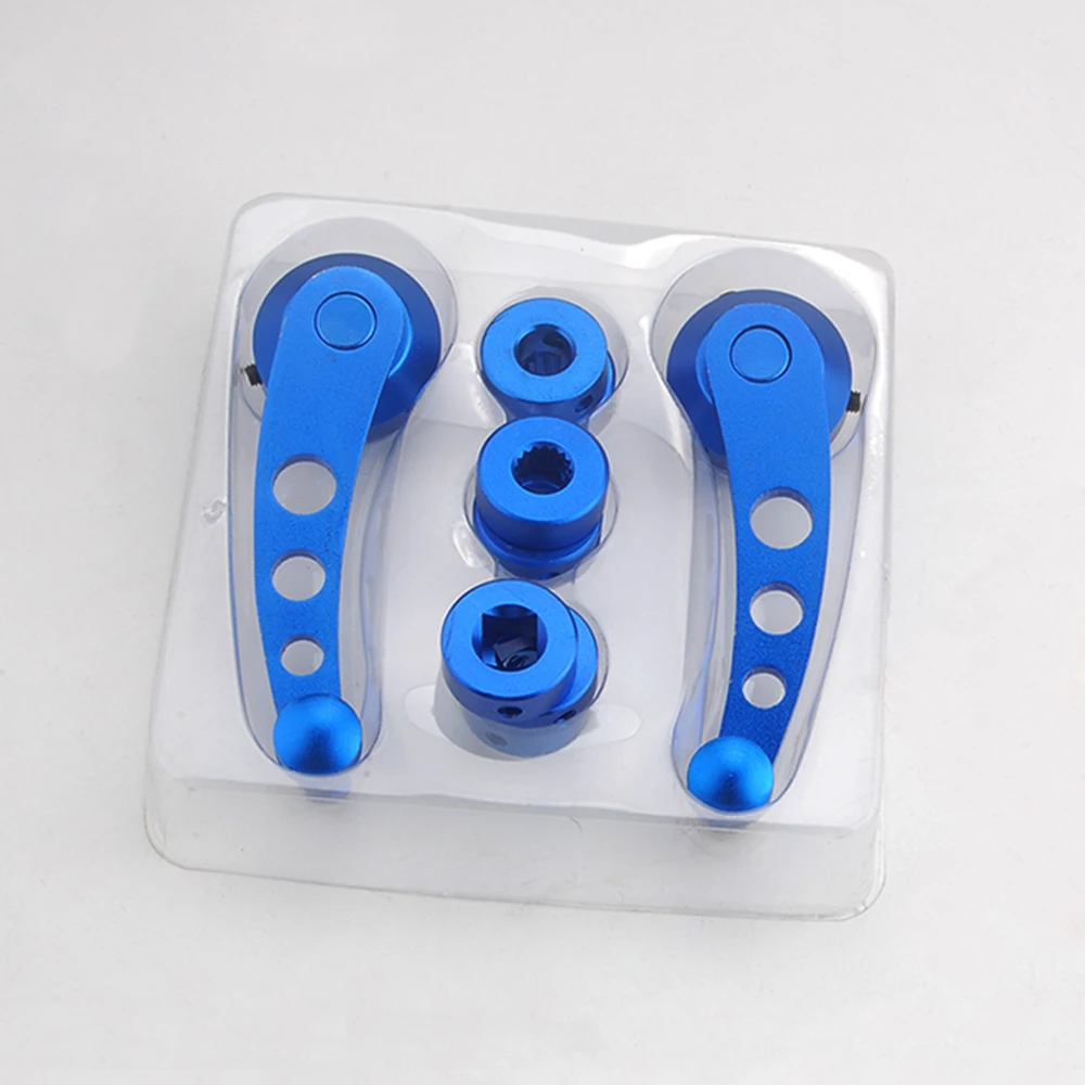1 Pair Aluminium Auto Car Window Winders Glass Door Cranks Left Right Handles Blue Fit For Universal Styling Accessories | Автомобили и