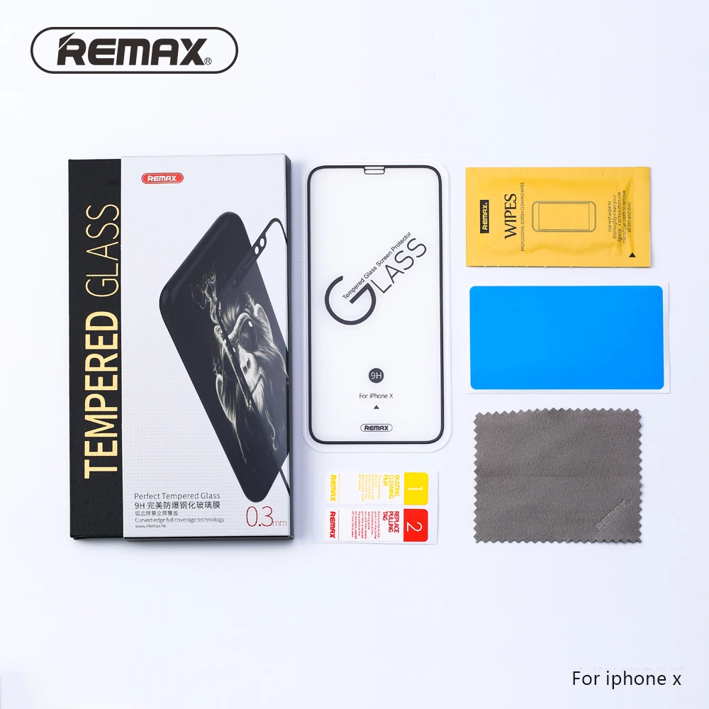 Remax круглый изогнутый край протектор экрана чехол для iPhone X Prefect полное Закаленное