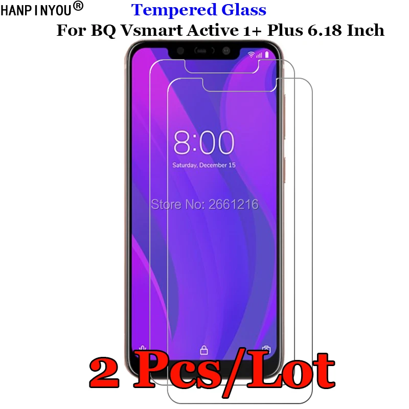 2 шт./лот для BQ Vsmart Active 1 Plus закаленное стекло 9H 2.5D Премиум Защитная пленка экрана 6