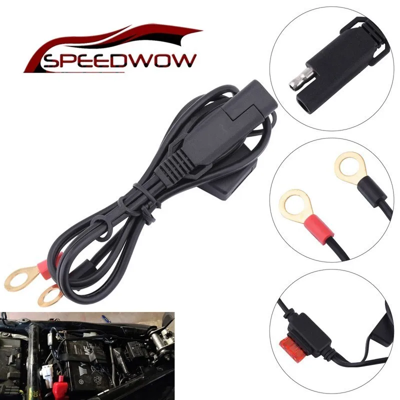 Зарядный кабель SPEEDWOW 12 В выход аккумулятора мотоцикла клемма с разъемом в SAE
