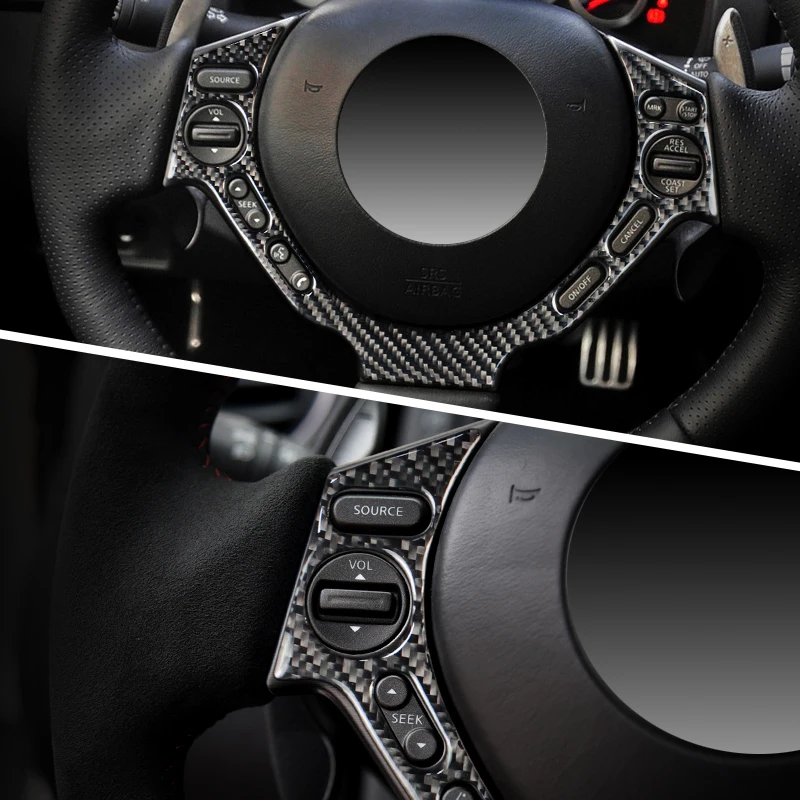 Для nissan GTR R35 2009- внутренняя отделка из углеродного волокна, руль наклейки с эмблемами авто-Стайлинг авто аксессуары