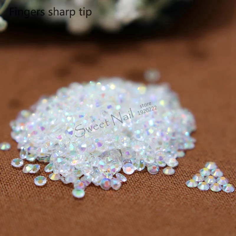 1000 шт. прозрачные белые стразы для украшения ногтей 5 мм|nail art decorations|rhinestone nail