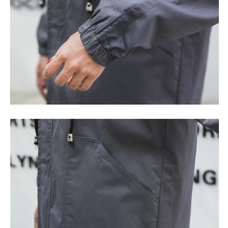 Демисезонный Тренч 2019 новый плюс Размеры ветровка с капюшоном длинный плащ