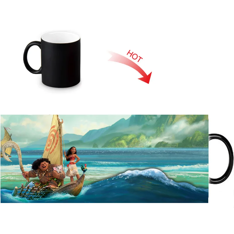 Кофейные кружки Moana cool photo Трансформеры термоизменяющая цвет кружка керамические