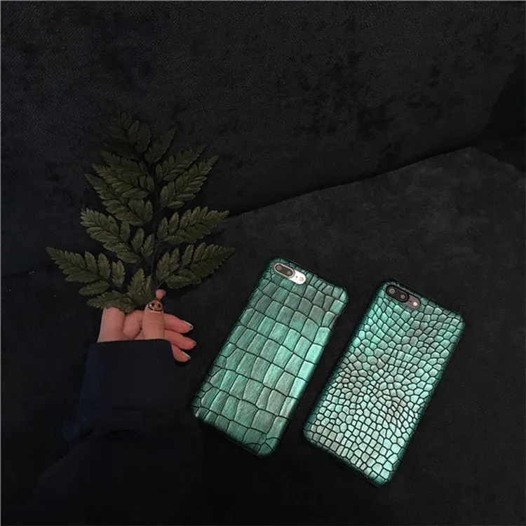 Чехол с зелеными блестками из крокодиловой кожи для iPhone Xs Max 7 8 6s Plus чехол
