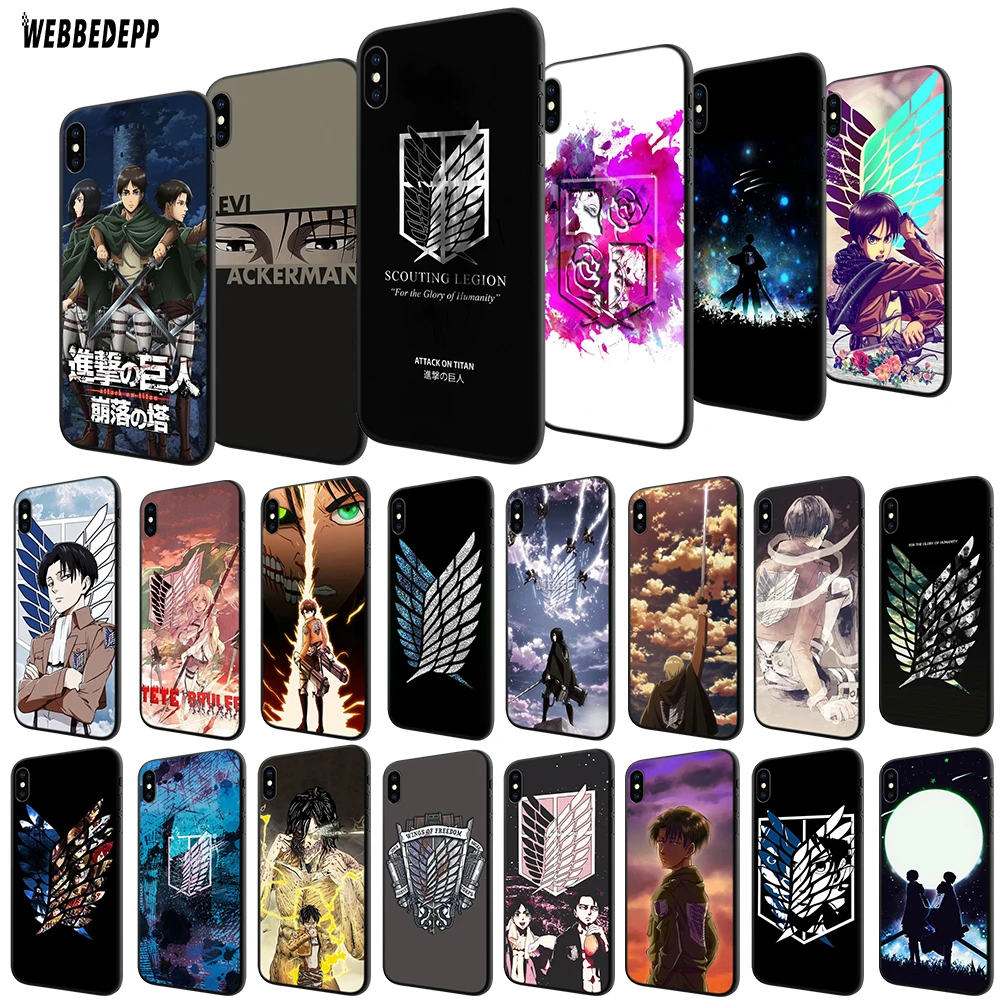 WEBBEDEPP атака на Титанов ТПУ чехол для Apple iPhone 6 6S 7 8 Plus 5 5S SE X XS MAX XR мягкий | Мобильные