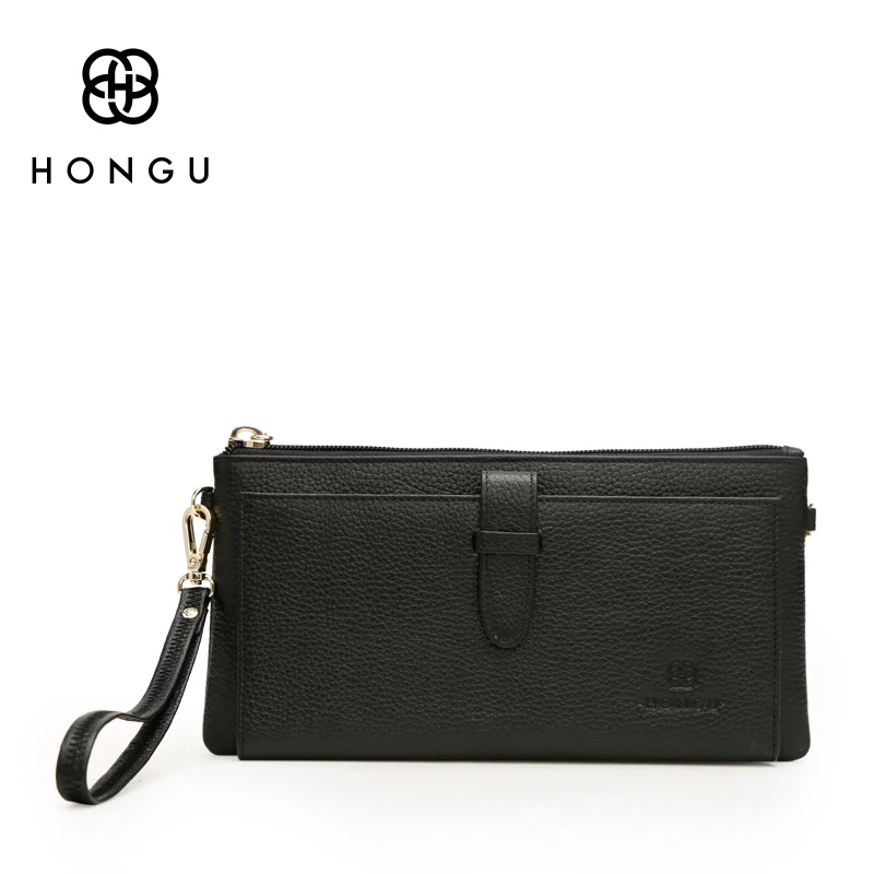 HONGU 100% натуральная коровья кожа сумки для женщин кошелек портмоне наплечный