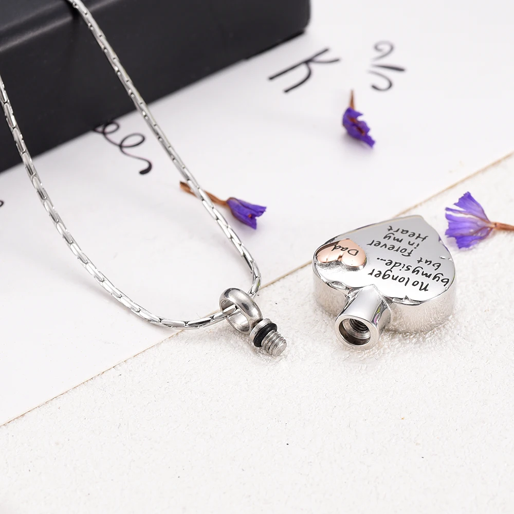 CMJ9980 больше не на моей стороне но всегда в урне подвеска виде сердца|memorial jewelry|pendant