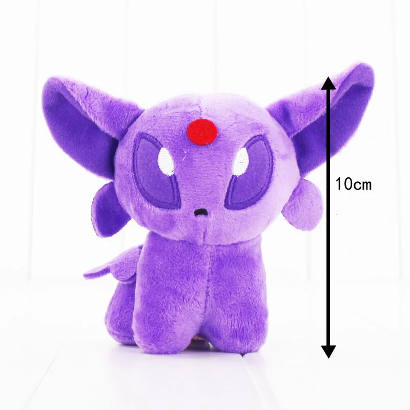 Espeon 10 см 10 стиль Eevee Mew плюшевые игрушки Q версия Sylveon Umbreon Espeon Jolteon vaporion Flareon Glaceon Leafeon Плюшевые игрушки для детей - Цвет: Espeon