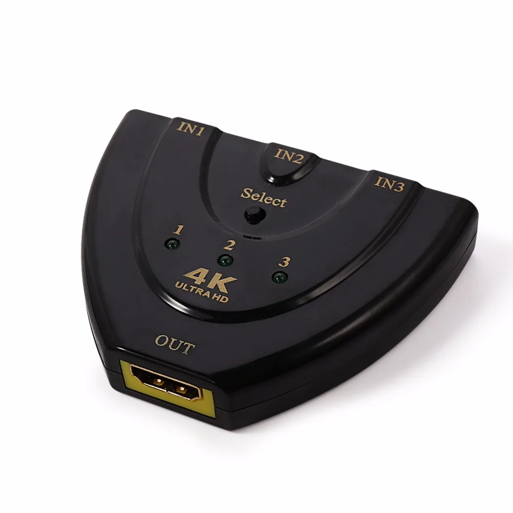SSRIVER 4K*2K 3D Mini 3 Port HDMI Switch 1.4b 4K Switcher Splitter 1080P in 1 out Hub for DVD HDTV Xbox PS3 PS4 | Электроника
