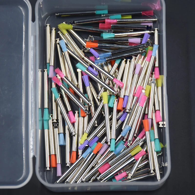 100 шт. зубные Prophy защелка плоская палка форма профилактика полировка нейлон