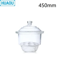 huaou 450mm desiccator with porcelain plate clear glass laboratory drying equipment