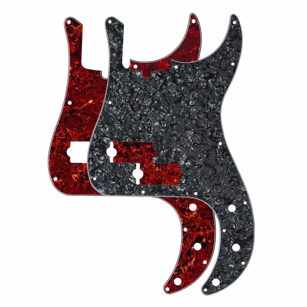 FLEOR 2 шт./упак. 13 отверстий 4 струнные басы Защита от царапин PB 4Ply красная Черепаха и