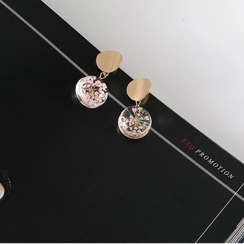 5 пара/лот мода блесток Стекло мяч серьги темперамент корейский стиль ювелирные
