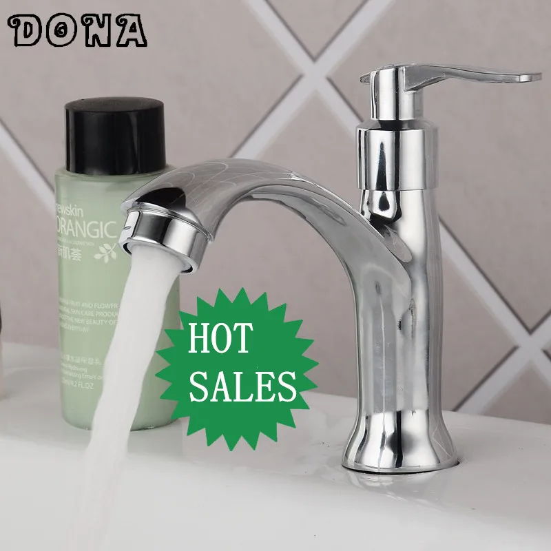 

Chrome Finish single cold faucet bathroom sink basin cold water tap free shipping DONA2012
