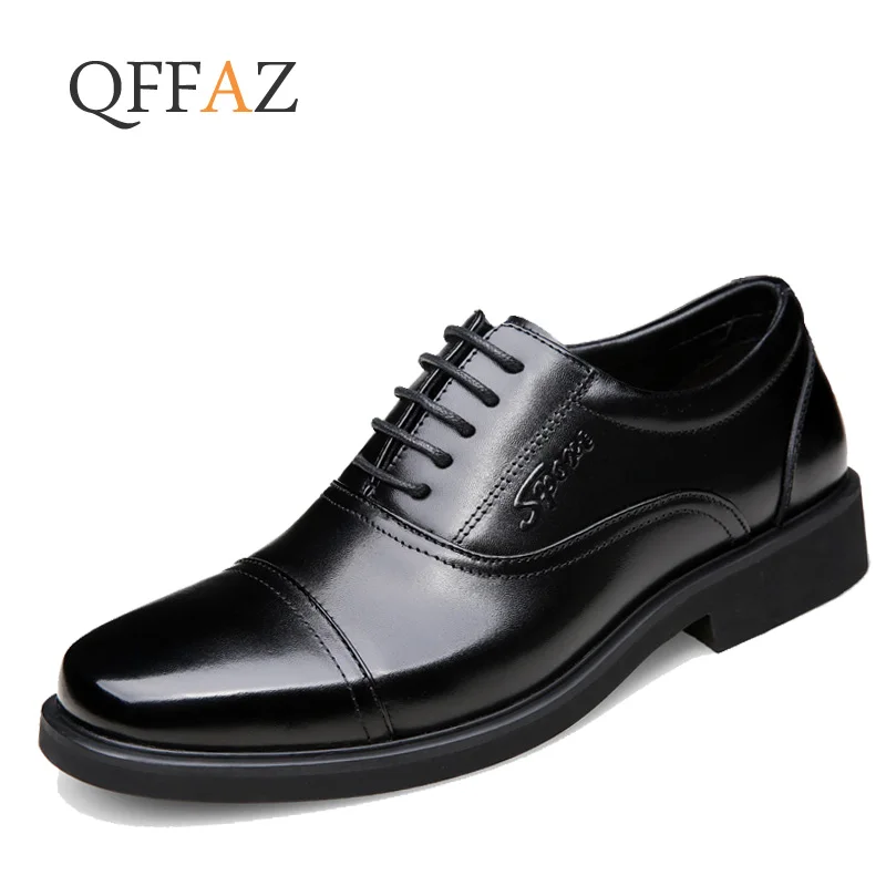 

Туфли мужские QFFAZ, из натуральной кожи, демисезонные, деловые, повседневные, офисные, Роскошные, дышащие