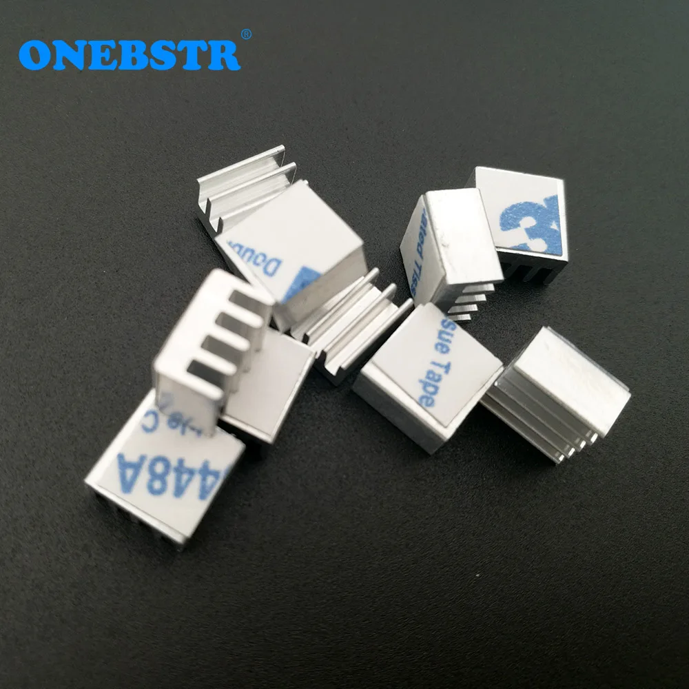 10 шт./лот 8.8x8.8x5мм радиатор охлаждения клей на задней части клея кулер электронный