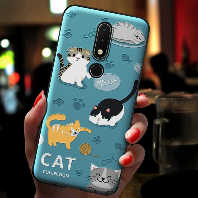 Модный милый лучшие приталенные чехол forNokia X6 антидетонационных с палец кольцо и