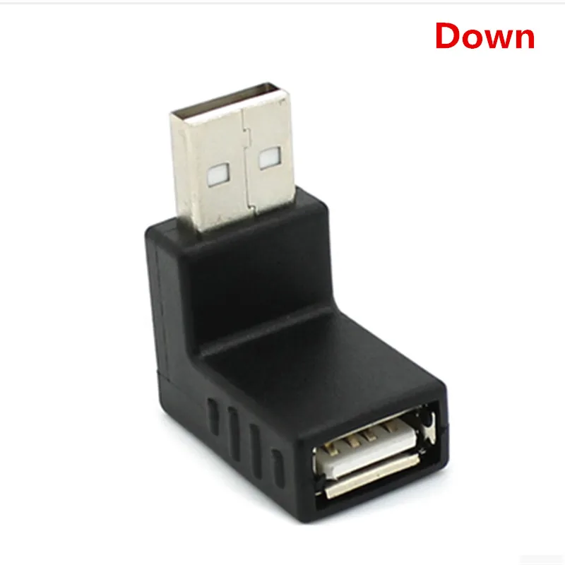 90 градусов левый/правый/вверх/вниз угол L изгиб USB 2 0 адаптер Папа-мама удлинитель