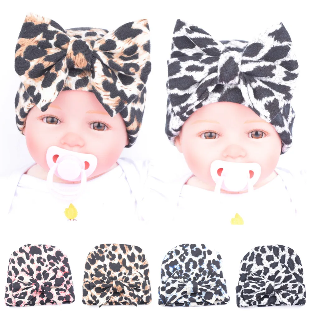 Детская зимняя шапка детские шапки для девочек леопардовые хлопковые больничные
