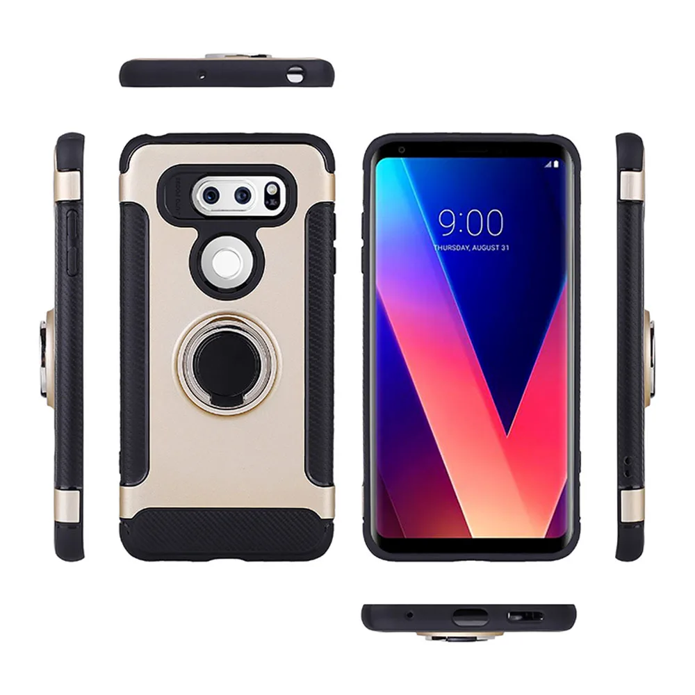Палец кольцо стенд Броня чехол для LG V35 + ThinQ магнитная всасывания Кронштейн