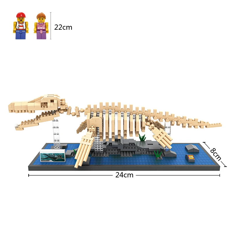 LOZ динозавр окаменелостей тираннозавр рекс Велоцираптор Трицератопс череп