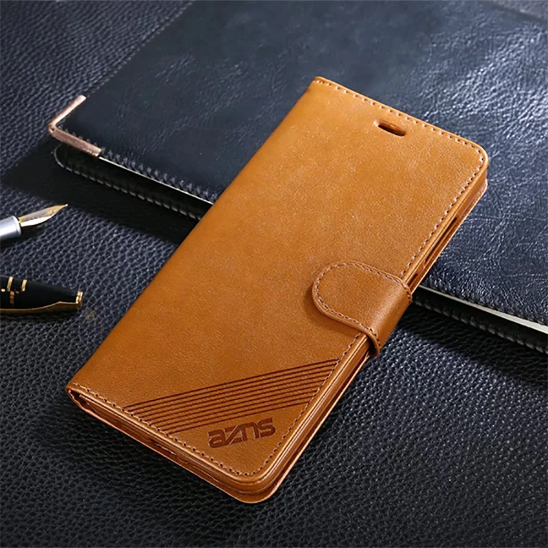 AZNS чехол для Xiaomi note 3 Высокое качество антидетонационных ТПУ кожи стоят Роскошные