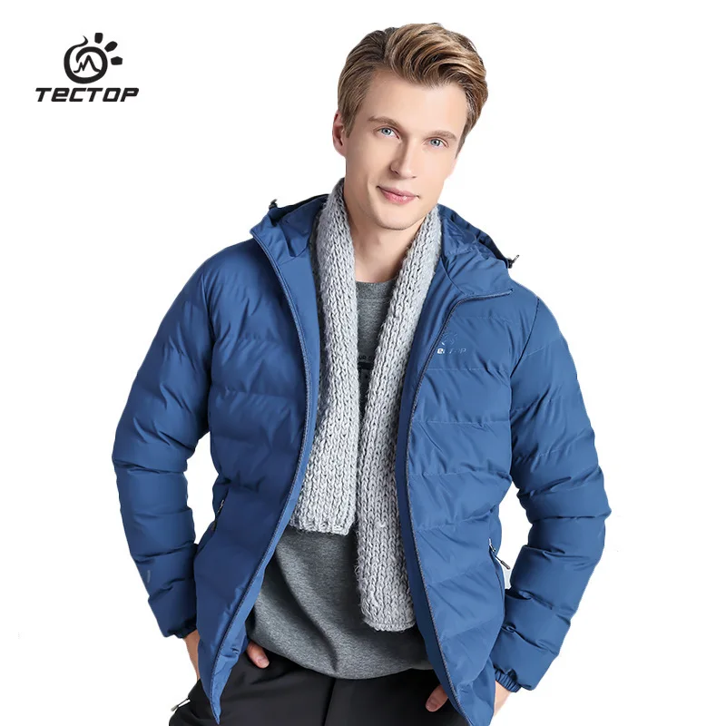 Tectop осенне-зимняя мужская женская хлопковая куртка с капюшоном уличная Толстая