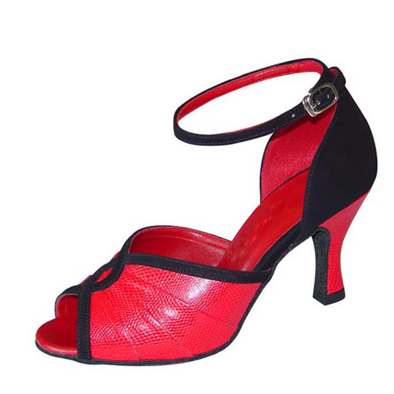 Женские туфли для латиноамериканских танцев профессиональные из нубука и ПУ на