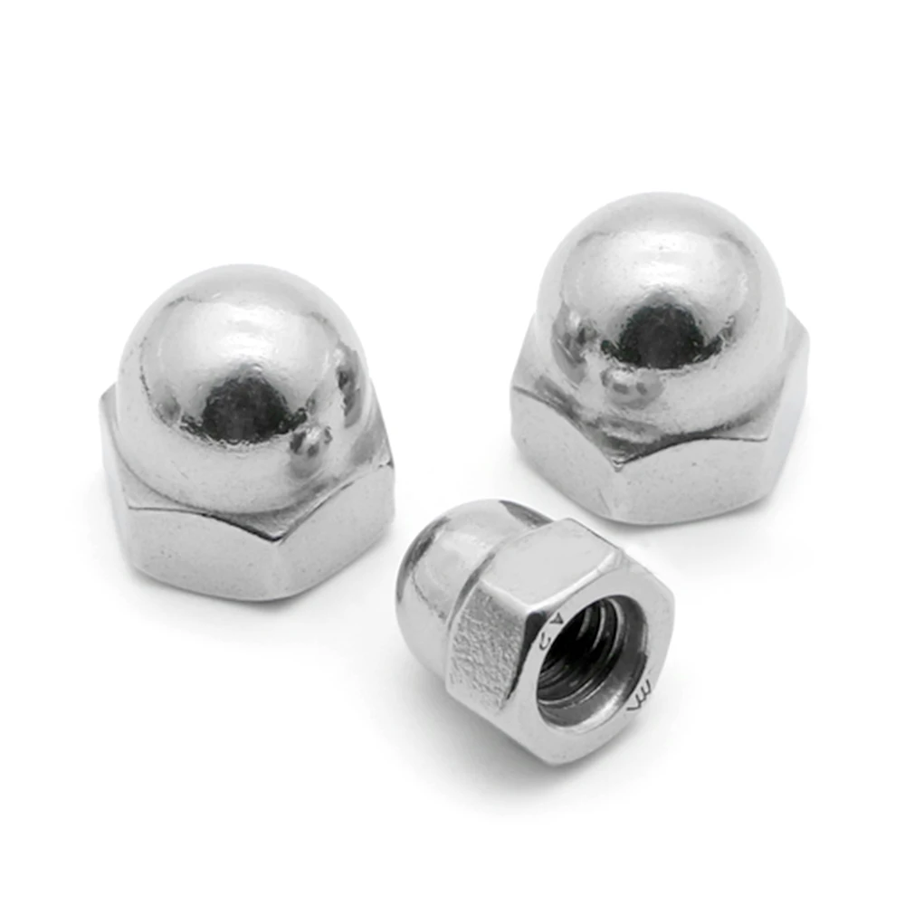 

10pcs Stainless Steel Acron Nuts/SS304 Acron Dome Head Hex Cap Protection Cover Nuts