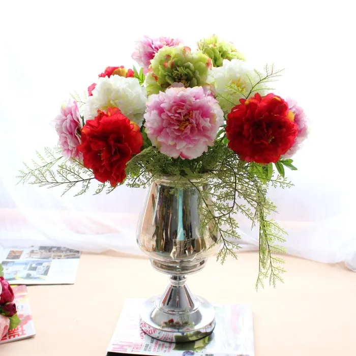 Красивые Искусственные Шелковые пионы искусственные цветы украшение для