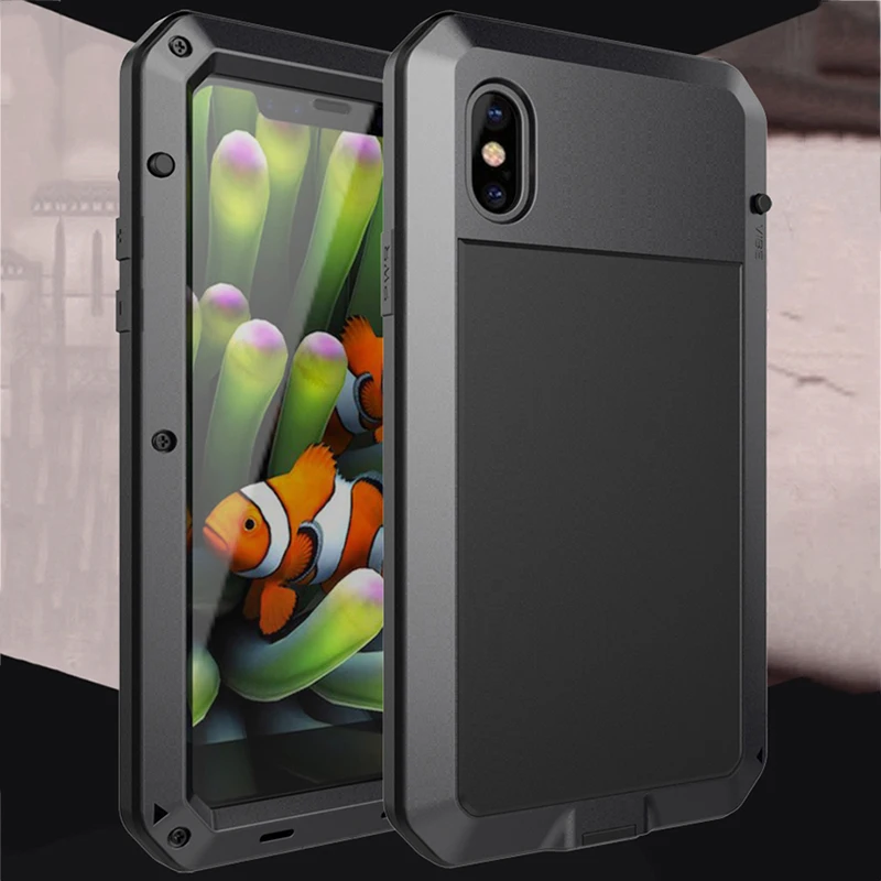 Роскошный противоударный водонепроницаемый пылезащитный чехол для iPhone XS Max XR 10 Doom Броня металлический алюминиевый чехол для iPhone 8 7 6s Plus 5S SE