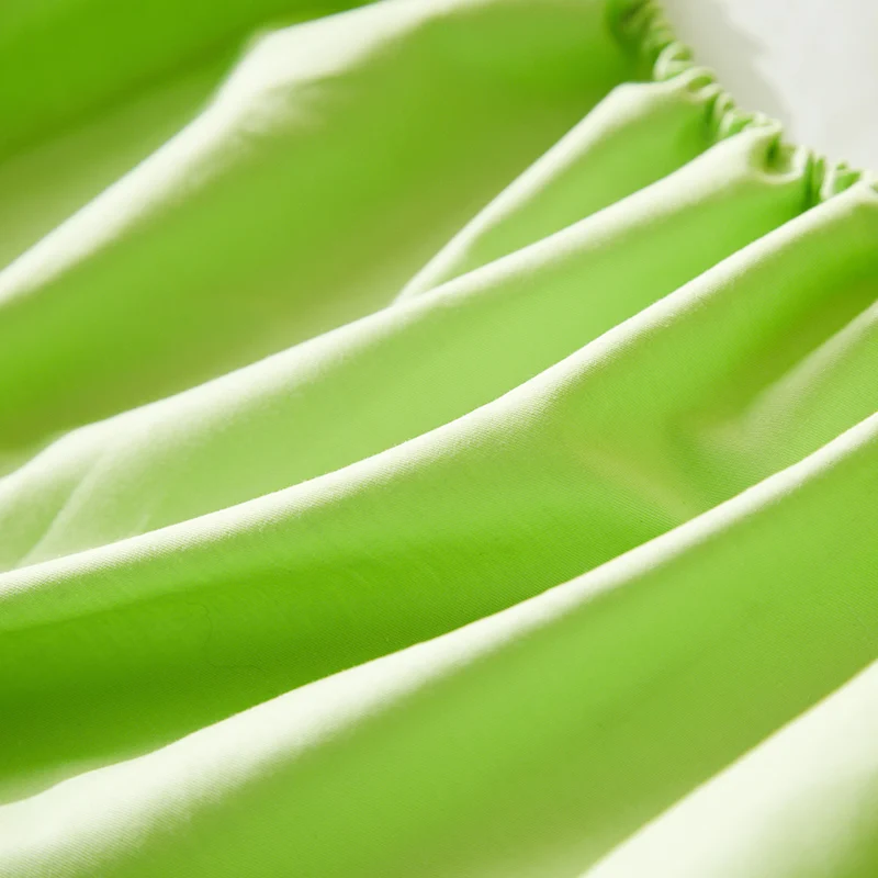 Горячая Распродажа 1 шт. 100% хлопок однотонный зеленый простынь матрас четыре угла