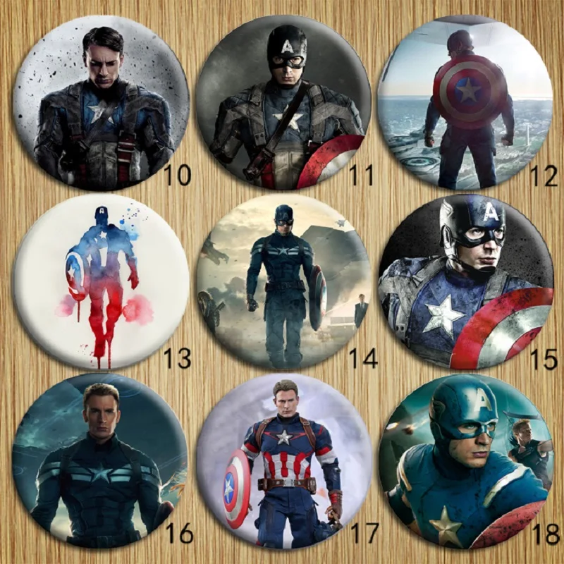 Marvel's Мстители сувенир супер герой Капитан Америка значок подарок Стивен