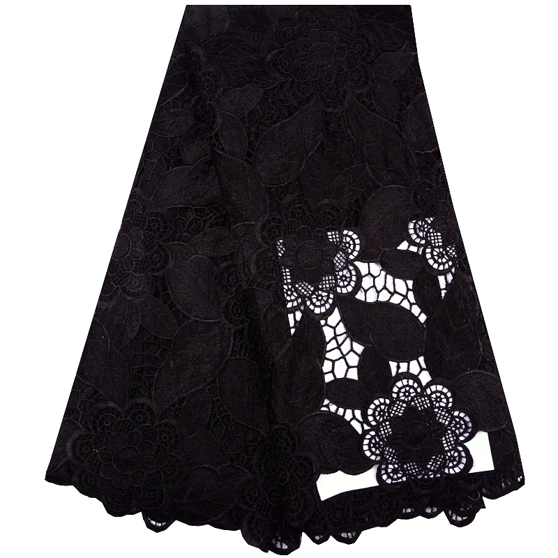 

African Lace Fabric 2019 African Guipure Cord Lace High Quality Embroidery Lace Fabric For Women Wedding Dress A1015