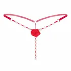 Размера плюс женское нижнее белье жемчужное бикини массажные стринги женские сексуальные трусики мини-стринги