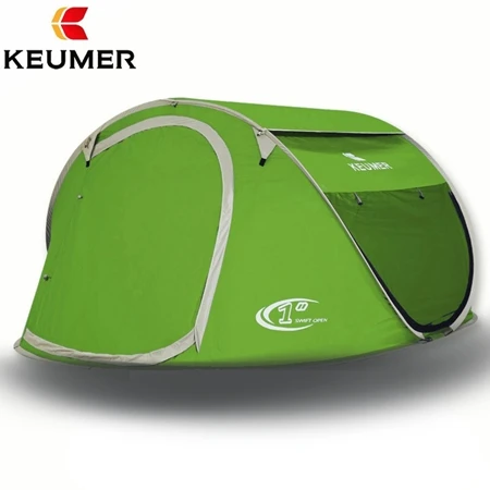 green Кемпинговая палатка тент открытый 3-4persons Автоматическая скорость открытый метательный всплывающий ветрозащитный водонепроницаемый пляжный кемпинговый тент большой - Цвет: green