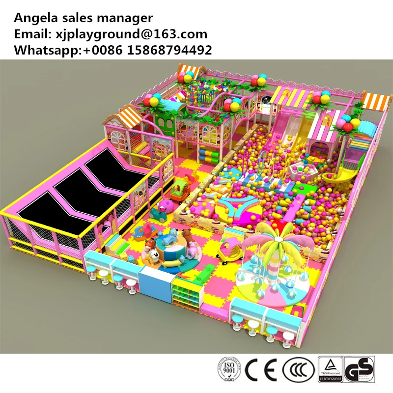 Поставка Коммерческая детская крытая площадка с большим батутом | Спорт и